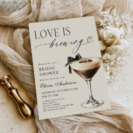 Love is Brewing Espresso Martini Bridal Shower 招待状