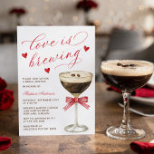 Love Is Brewing Espresso Martini Bridal Shower 招待状