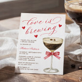 Love Is Brewing Espresso Martini Bridal Shower 招待状