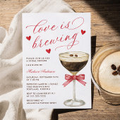 Love Is Brewing Espresso Martini Bridal Shower 招待状