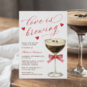 Love Is Brewing Espresso Martini Bridal Shower 招待状