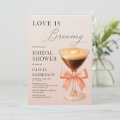 Love is Brewing Espresso Martini Bridal Shower 招待状 (スタンド正面)