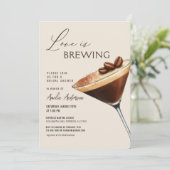 Love is Brewing Espresso Martini Bridal Shower 招待状 (スタンド正面)