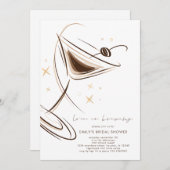 Love is Brewing Espresso Martini Bridal Shower 招待状 (正面/裏面)