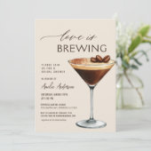 Love is Brewing Espresso Martini Bridal Shower 招待状 (スタンド正面)
