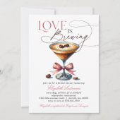 Love is Brewing Espresso Martini Bridal Shower 招待状 (正面)