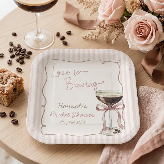Love is Brewing Espresso Martini Paper Napkin ペーパープレート