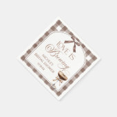 Love Is Brewing Expresso Martini Bow Bridal Shower スタンダードカクテルナプキン (角)
