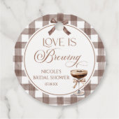 Love Is Brewing Expresso Martini Bow Bridal Shower フェイバータグ (裏面)
