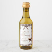 Love Is Brewing Expresso Martini Bow Bridal Shower ワインラベル (正面)