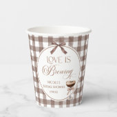 Love Is Brewing Expresso Martini Bow Bridal Shower 紙コップ (裏面)