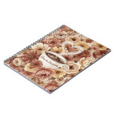 Love is Brewing Floral Coffee Heart Bridal Shower ノートブック (左側)