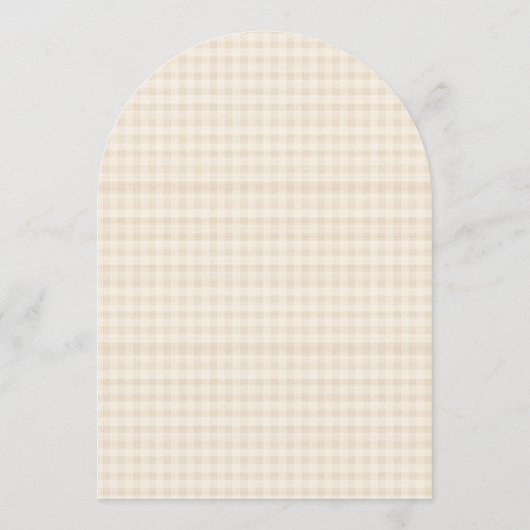 Love is Brewing Gingham Coffee Bridal Shower 招待状 (裏面)