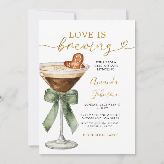 Love Is Brewing Holiday Coffee & Cocoa Party  招待状 (正面)