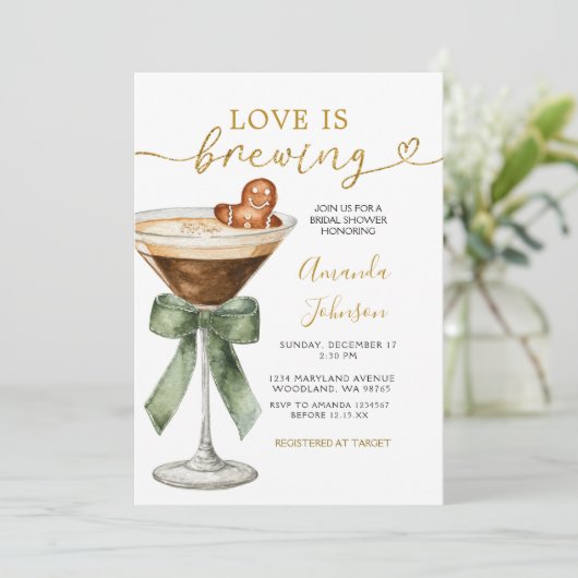 Love Is Brewing Holiday Coffee & Cocoa Party  招待状 (スタンド正面)