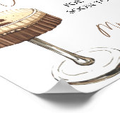 Love Is Brewing Martini Advice & Wishes Sign ポスター (角)