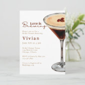 Love is Brewing Martini Bridal Shower invitation 招待状 (スタンド正面)