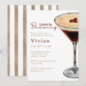 Love is Brewing Martini Bridal Shower invitation 招待状 (正面/裏面)