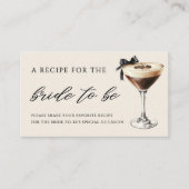 Love is Brewing Martini Bridal Shower Recipe エンクロージャーカード (正面)