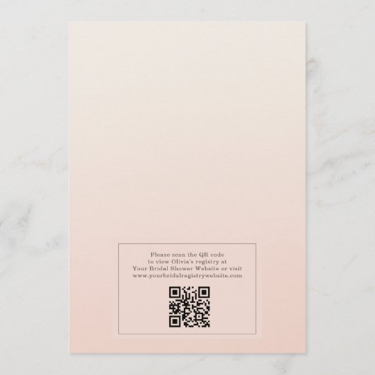 Love is Brewing QR Code Coffee Bridal Shower 招待状 (裏面)