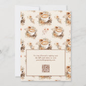 Love is Brewing QR Code Coffee Bridal Shower 招待状 (裏面)