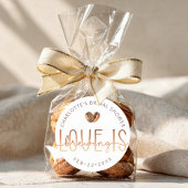 Love Is Brewing Round Favor Coffee Bridal Shower ラウンドシール