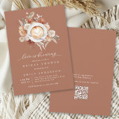 Love is Brewing Rustic Boho Floral Bridal Shower 招待状