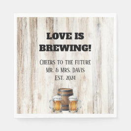Love is Brewing Rustic Bridal Shower スタンダードランチョンナプキン