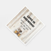 Love is Brewing Rustic Bridal Shower スタンダードランチョンナプキン (角)