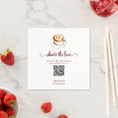 Love is Brewing Share the Love Photos QR Code スタンダードカクテルナプキン (インサイチュ)