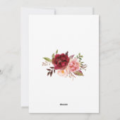 Love is brewing tea shower marsala invitation シーズンカード (裏面)