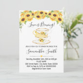 Love is brewing tea sunflowers shower invitation シーズンカード (スタンド正面)