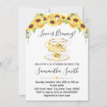 Love is brewing tea sunflowers shower invitation シーズンカード<br><div class="desc">Add your own wording into the template. To more customization (font color,  font style,  add photo,  move elements),  click on personalize,  scroll down and click on link "click to customize further".</div>
