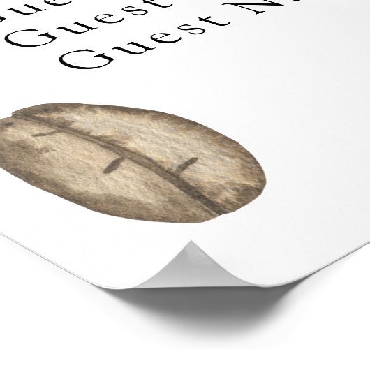 Love is brewing Wedding seating chart ポスター (角)