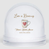 Love is Brewing white coffee mug heart bridal show (正面)