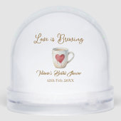 Love is Brewing white coffee mug heart bridal show (裏面)