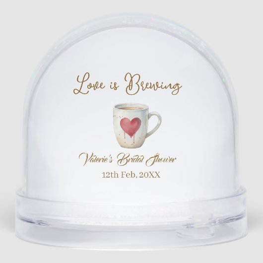 Love is Brewing white coffee mug heart bridal show (裏面)