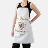 Love is Brewing white coffee mug heart bridal show エプロン (インサイチュ)
