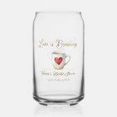 Love is Brewing white coffee mug heart bridal show ガラス缶 (裏面)