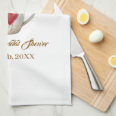 Love is Brewing white coffee mug heart bridal show キッチンタオル (四つ折り)