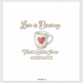 Love is Brewing white coffee mug heart bridal show シール (シート)