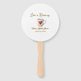 Love is Brewing white coffee mug heart bridal show ハンドファン