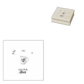 Love is Brewing white coffee mug heart bridal show ラバースタンプ (押印)