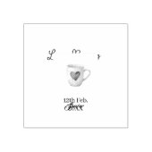 Love is Brewing white coffee mug heart bridal show ラバースタンプ (インプリント)