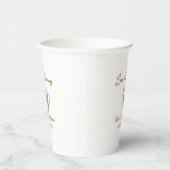 Love is Brewing white coffee mug heart bridal show 紙コップ (右)
