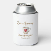 Love is Brewing white coffee mug heart bridal show 缶クーラー (缶裏面)