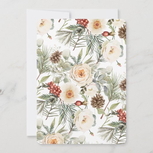 Love is Brewing Winter Bridal Shower Coffee 招待状 (裏面)