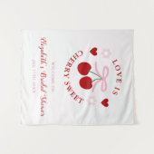 Love Is Cherry Sweet Bridal Shower タペストリー (正面(横))
