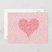 Love is Color Blindハート ポストカード (正面/裏面)