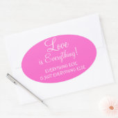 LOVE is Everything Stickers 楕円形シール (封筒)